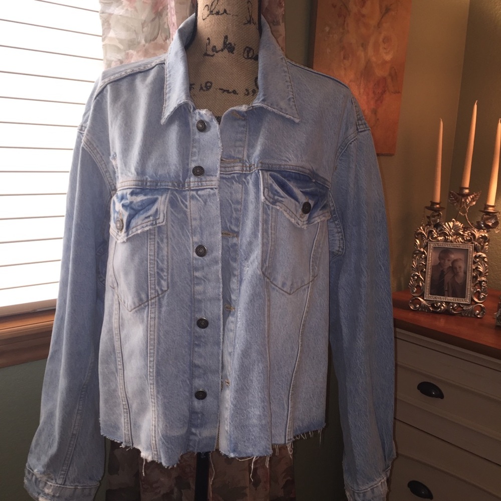 NWT Free People Slouchy Trucker Jacket - Picture 4 of 9